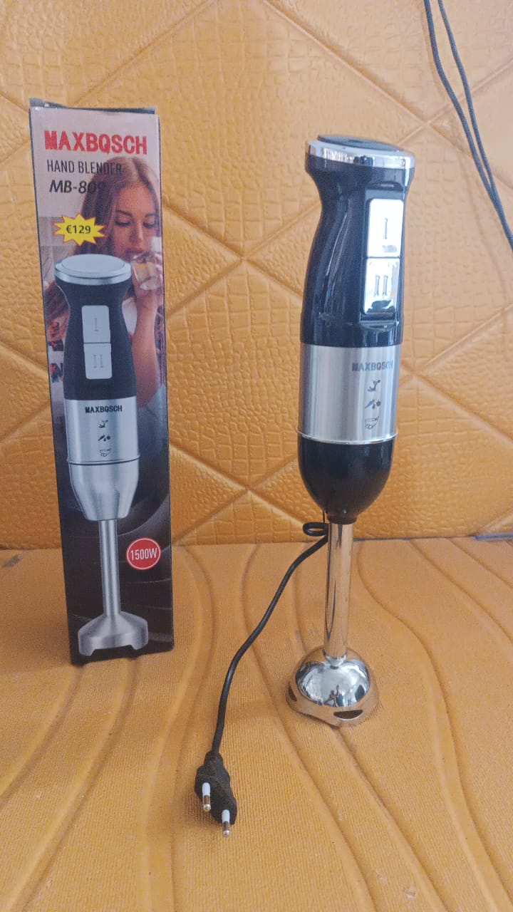 Stainless Steel Handheld Emulsion Blender With Four-blade Blade (1500W / 1 Pc) Stainless Steel Handheld Emulsion Blender With Four-blade Blade (1500W / 1 Pc)